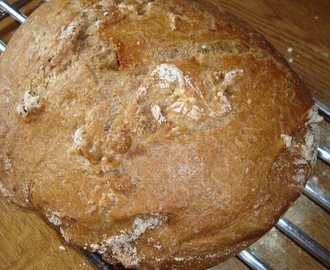 No knead bread med rugmel