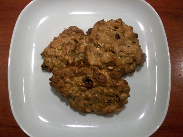 Fedtfattige cookies m/ rosiner, pekannødder og kanel