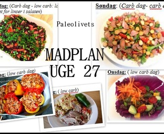 Paleolivets Madplan uge 27