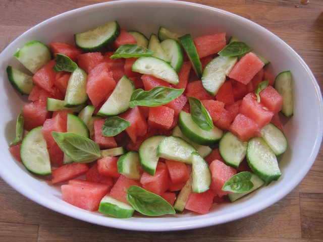 Melon/agurkesalat med feta
