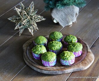 Joulun vihreät feta-pinaattimuffinit