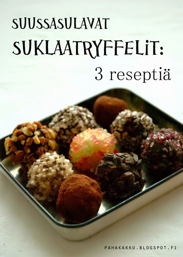 Suklaatryffelit: 3 ihanan yksinkertaista reseptiä