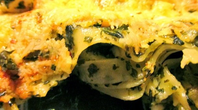 pinaatti-vuohenjuusto lasagne