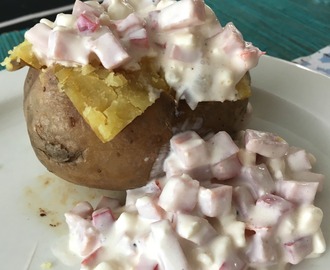 Uuniperunoita Gluteenittomalla Kinkkutäytteellä // Baked Potatoes With Gluten Free Ham Filling