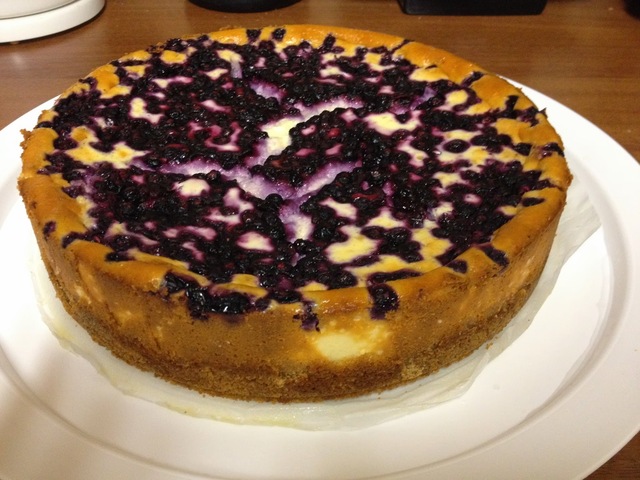 American blueberry cheesecake