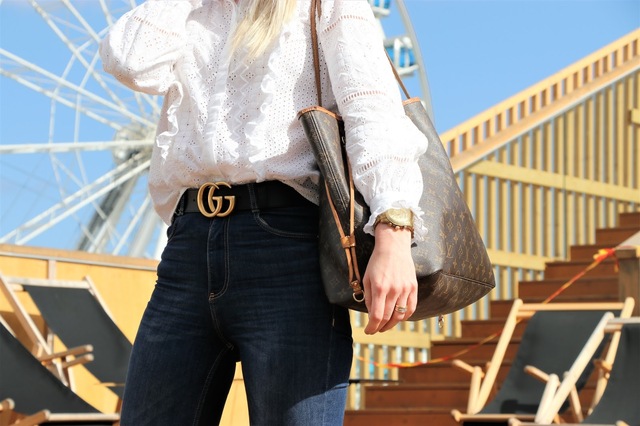 [OUTFIT] WHITE LACE & BLUE DENIM