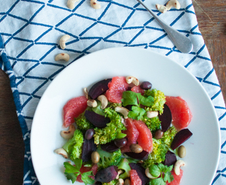 Beetroot and Broccoli Salad with Red Grapefruit