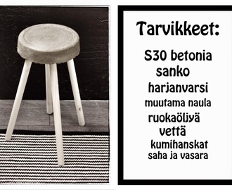 DIY betonijakkara, poropiirakka ja kana-pastakeitto