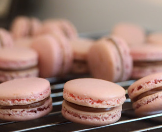 Vaaleanpunaiset macaron-leivokset