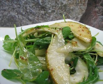 RUCOLA-FENKOLI-VESIKRASSI-PÄÄRYNÄSALAATTI (Gordon Ramsayn ohjeella)