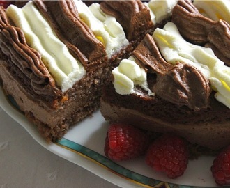 CHOCOLATE CAKE WITH RASPBERRIES