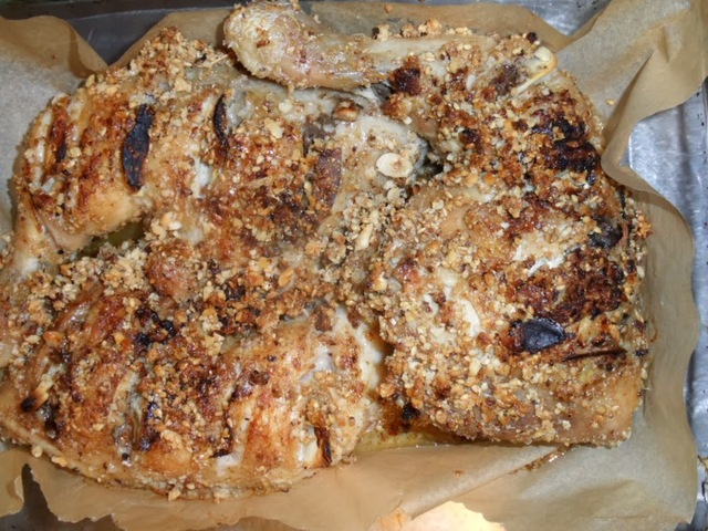 Dukkah-maustettu kana eli mausteinen hasselpähkinäkana