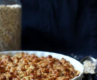 Salted caramel apple crumble pie