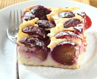 Ranskalainen luumujälkiruoka - clafoutis