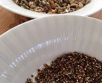 Kun suutuntuma ratkaisee - paadettua quinoaa ja siemeniä