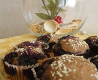 Kaakao-mustikka muffinit