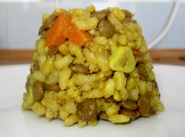 Indian Style Rice with Lentils / Riisi Linsseillä Intialaisittain
