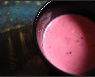 Iltapäivän vitamiiniannos - punaherukka(pellavansiemen)smoothie
