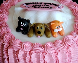 Pinkki synttärikakku / Pink Birthday cake
