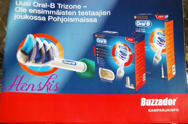 Buzzausta Oral-B TriZone 500 -sähköhammasharjasta