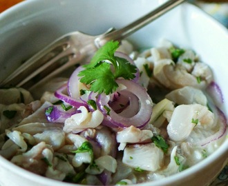 This is how 300 calories looks like; whitefish ceviche