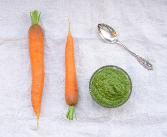 Nettihitti; porkkanannaattipesto * Current favorite of foodies; carrot top pesto