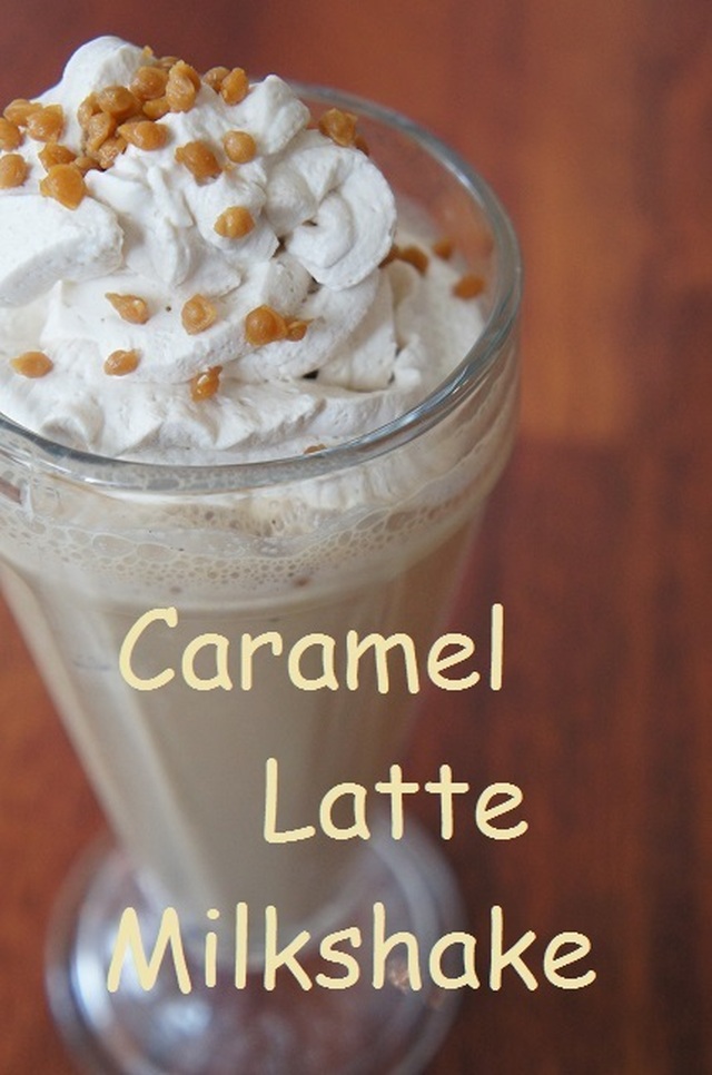 Caramel latte milkshake