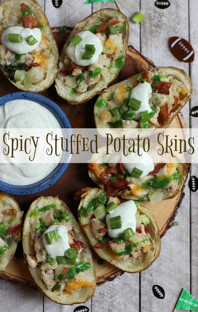 Spicy Stuffed Potato Skins