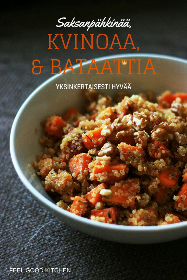 Helppo arkilisuke: kvinoa-bataattihöystö