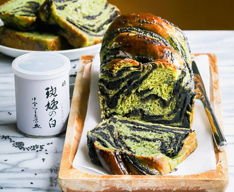 Matcha–seesami -babka | Matcha black sesame babka