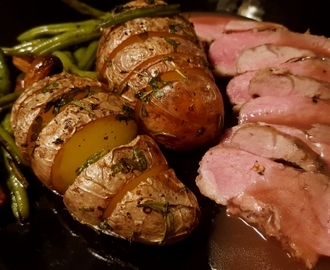 Ankkaa portviinikastikeessa & yrttiperunoita – duck in port wine sauce & herb potatoes