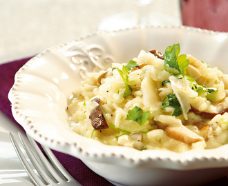 Herkkutattirisotto (Risotto ai funghi)