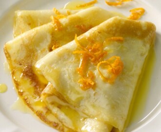 Crêpes suzette eli appelsiiniletut