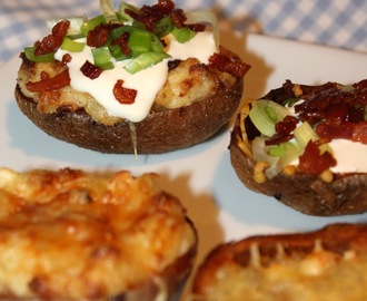 Potato skins eli täytetyt perunankuoret