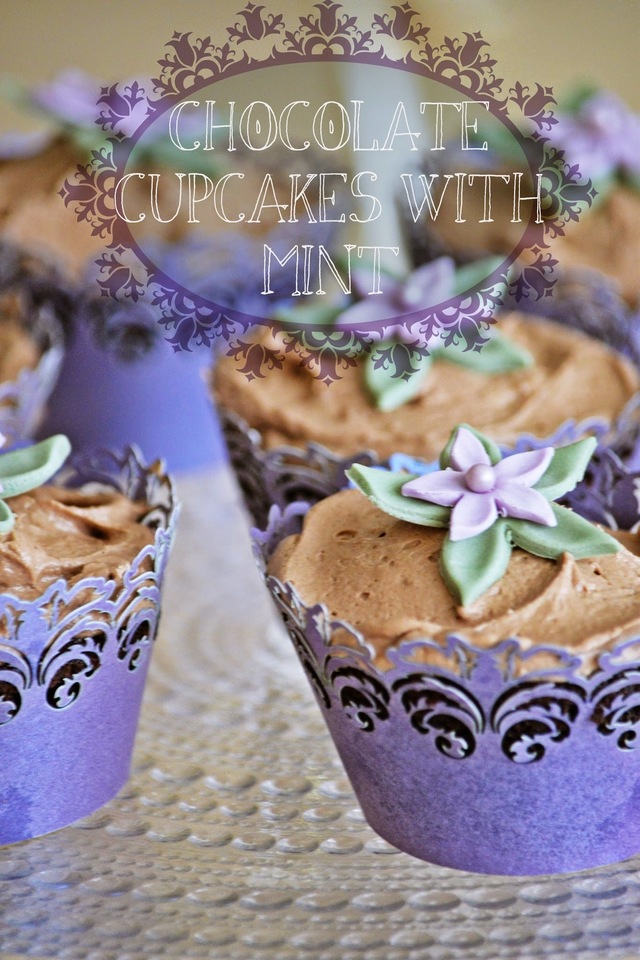 Chocolate cupcakes with a hint of mint