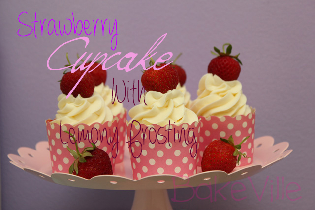Lemon-Strawberry Cupcakes