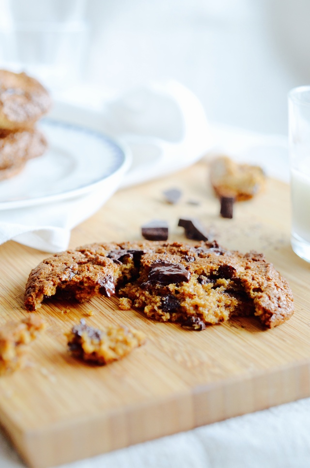 Soft and chewy choc chip cookies
