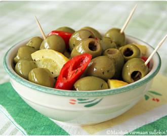 Marinoidut oliivit