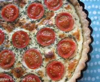 Kirsikkatomaattipiiras - Cherry tomato quiche