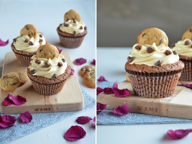 CHOCOLATE CHIP COOKIE CUPCAKES