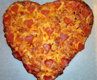 Sydän pizza, I love You!