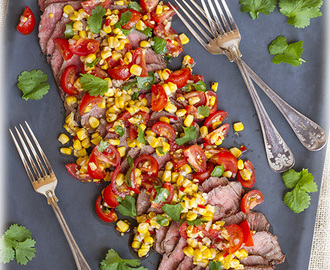 Grillattu flat iron steak & maissisalsa