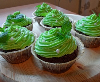 Minttusuklaa cup cakes