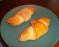 Kinkku-juustocroissantit ja Nutella-croissantit