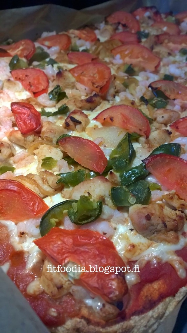 Fit Foodin Vähähiilihydraattinen Body Pizza.