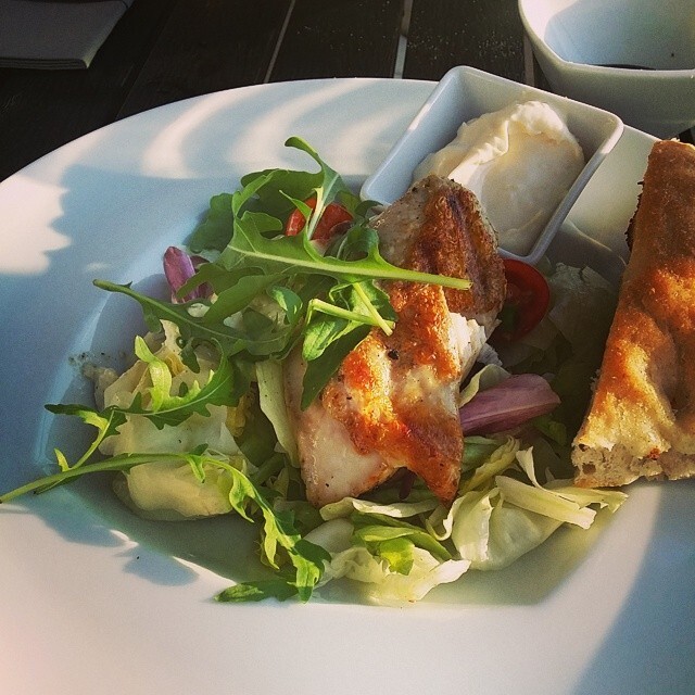 Chicken goatcheese salad @ Meriterassi Oulu