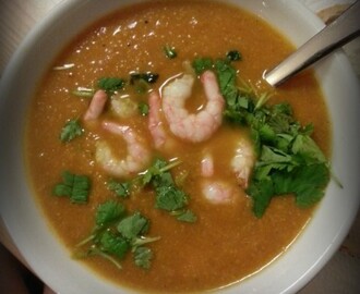 Rød blomkålsuppe, indian style