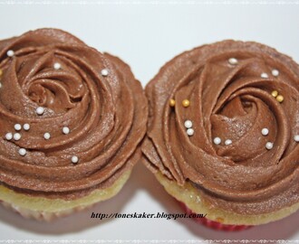 Vanilla cupcakes med ganache