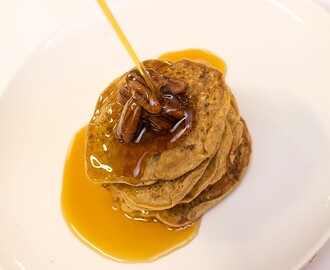 Pecan pumpkin pancakes