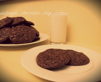 Quadruple chocolate chip cookies